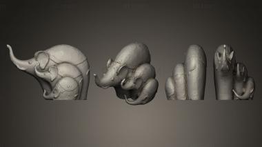 3D model Elefantes (STL)